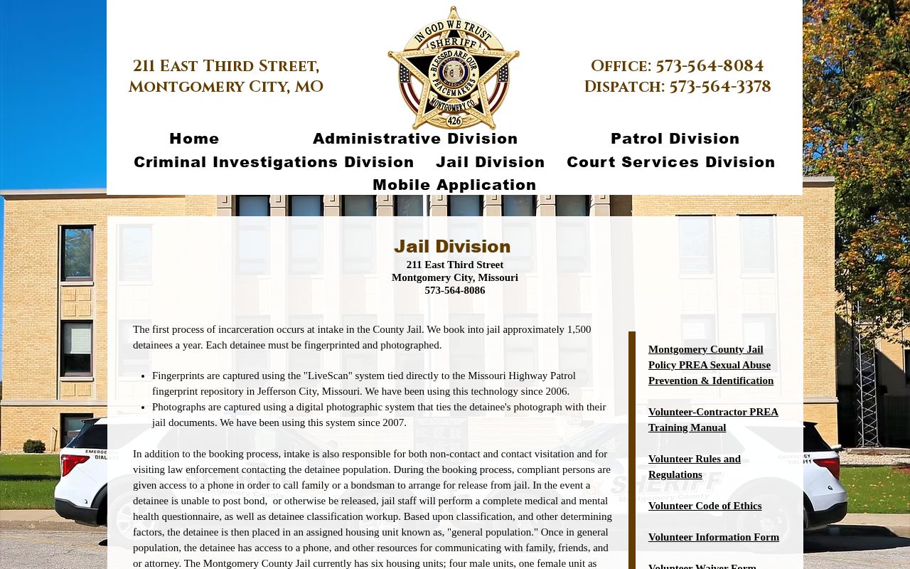Montgomery County Jail facility and release record facts