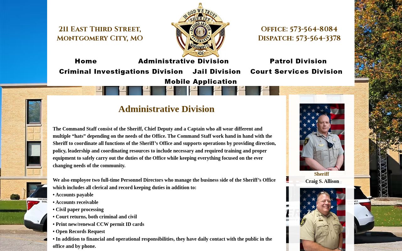 Montgomery County Jail release records request office